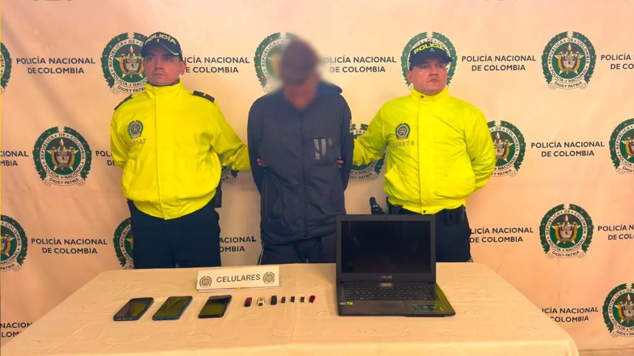 El capturado fue identificado como Edwin Fabián Cardona.